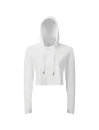 TriDri Womens/Ladies Cropped Long-Sleeved T-Shirt - White