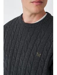 Oarsman Cable Crew Charcoal Marl - 2