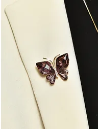 Butterfly Shaped Pendant Long Necklace - 2