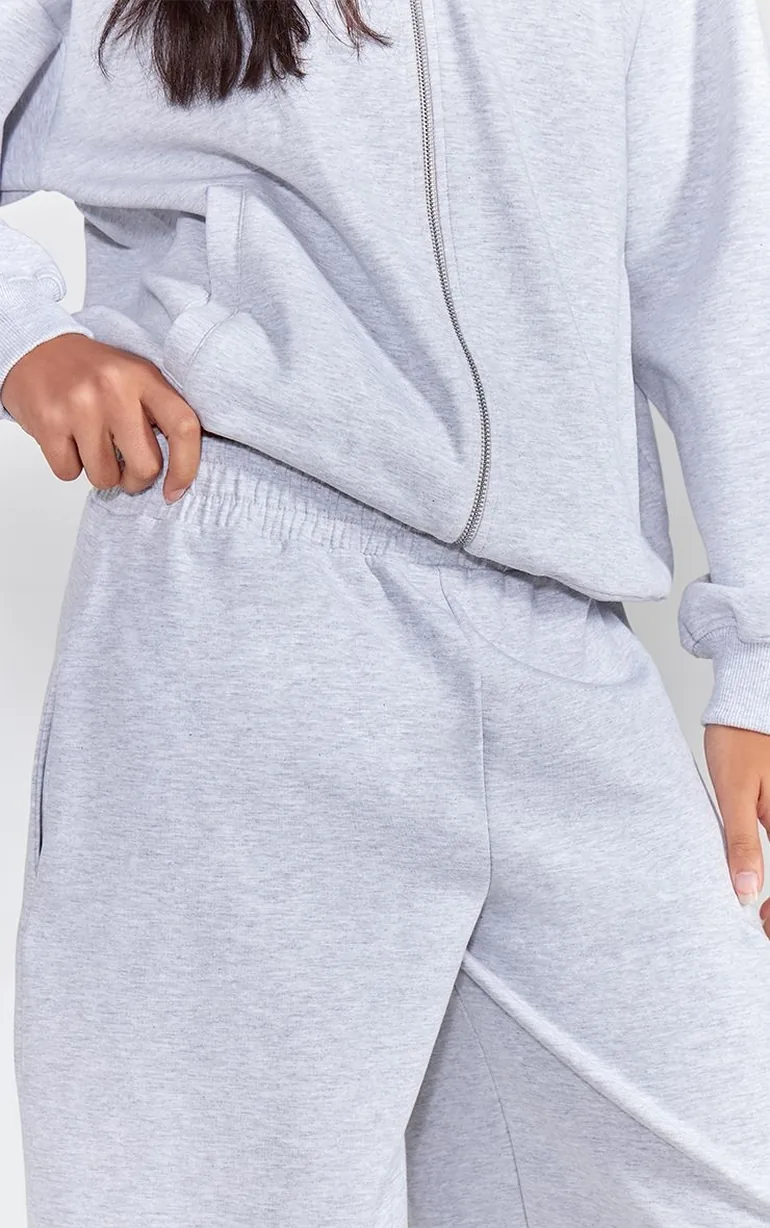Ash Grey Interlock Barrel Leg Jogger - 3