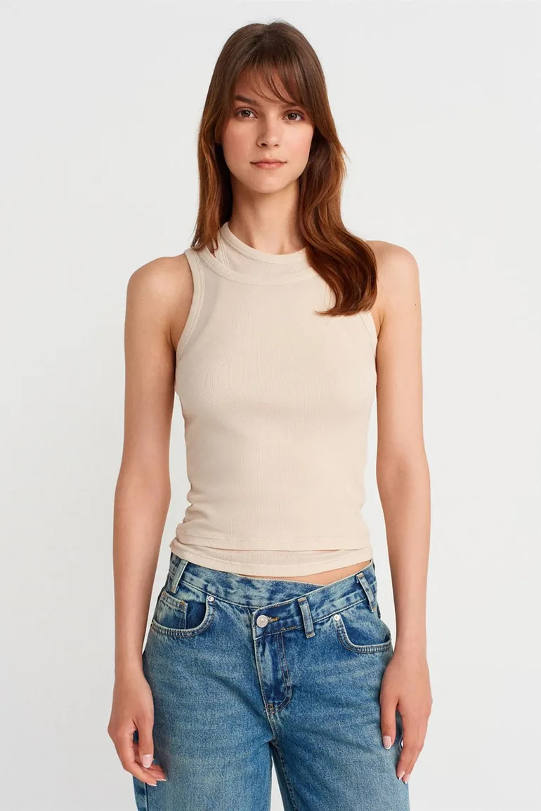 DILVIN Cotton Ribbed Crop Cami - 1
