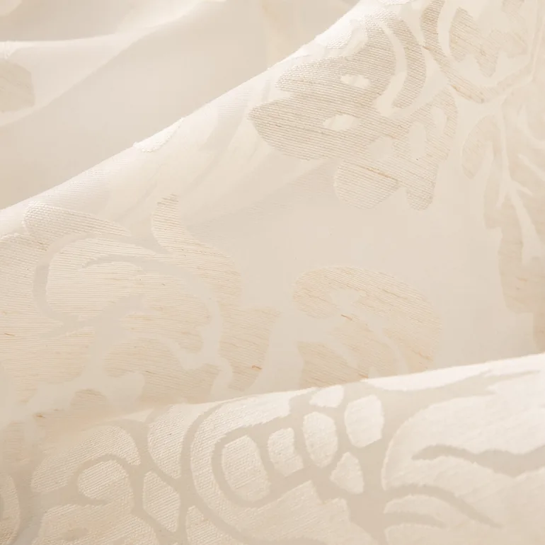 Arabesque Damask Single Voile Eyelet Panel - 5