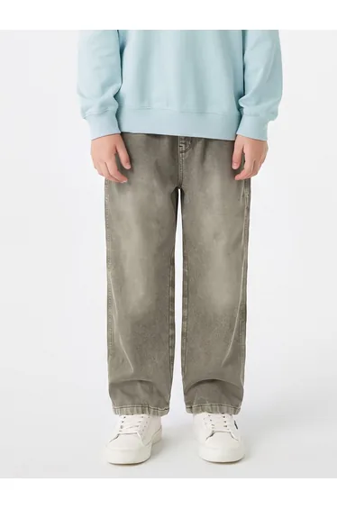 Boys' Straight Denim Pants with Elastic Waist
