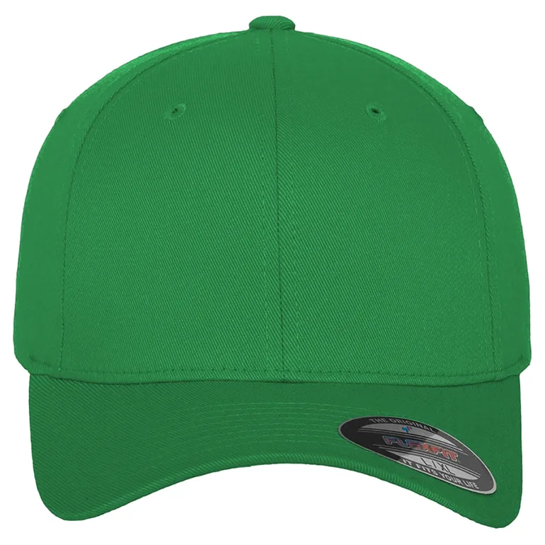 Yupoong Mens Flexfit Fitted Baseball Cap - Pepper Green - 2