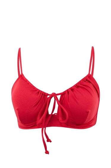 Red Bralette Tunnel Covered Bikini Top product thumbnail 2