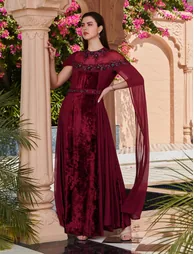 Lissonida Dress - Burgundy - 2