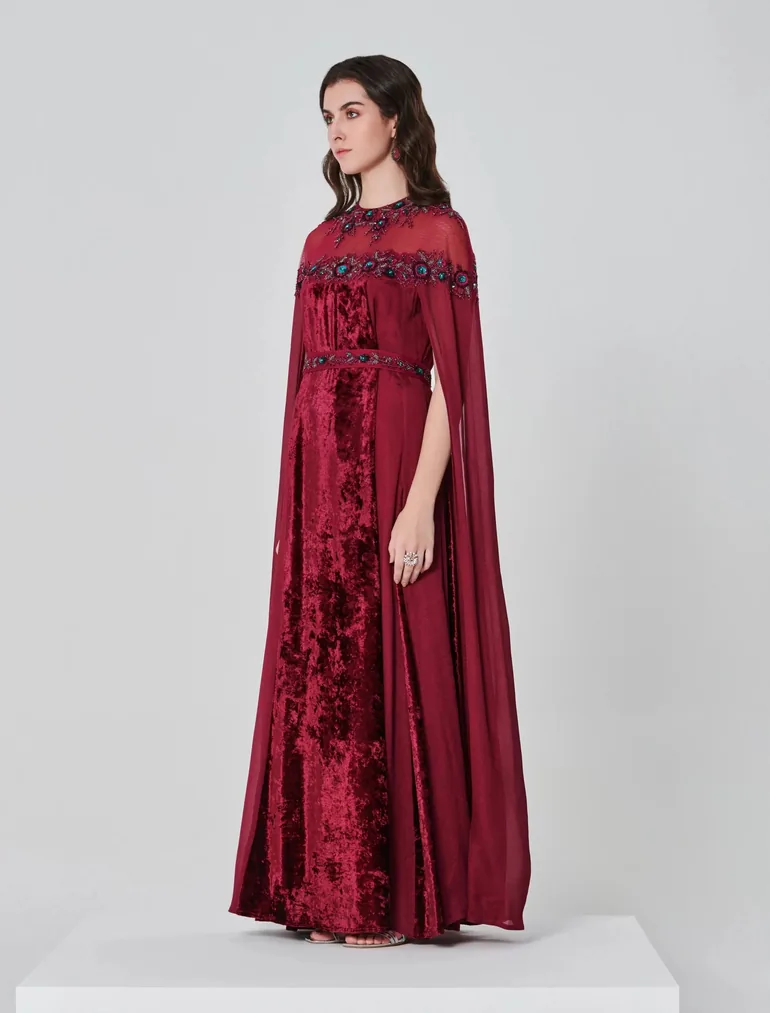 Lissonida Dress - Burgundy - 4