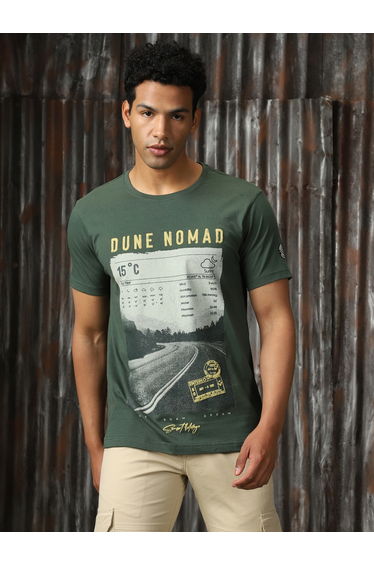 Printed Cotton Regular Fit T-Shirt