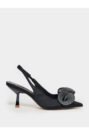 Embellished Pointed Toe Slingback Pumps