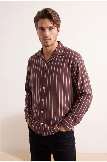 Brown Oversize Men's Shirt