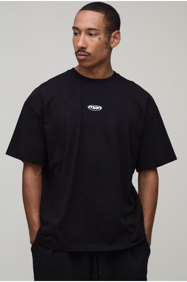 Afterlight Tile Printed Short Sleeve T-shirt - black