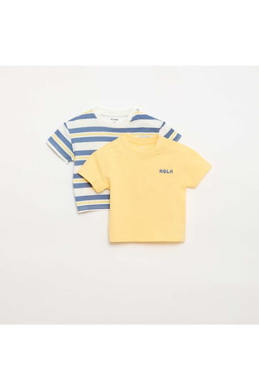 2-Pack Cotton Jersey Short-Sleeved T-shirts WHITE