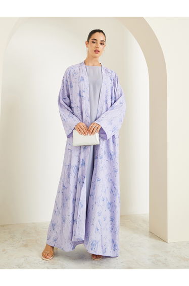 Women Lilac Textured Abaya