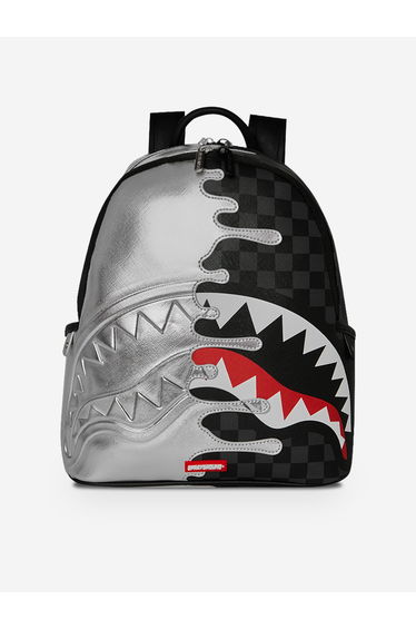 Sprayground Kids Silver Side Drip Savage Backpack in Black (30cm)