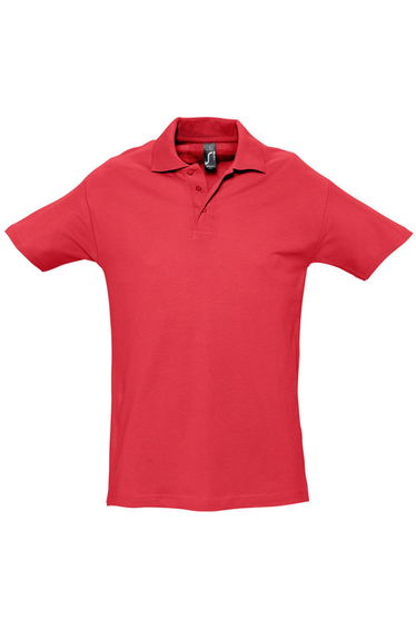 SOLS Mens Spring II Short Sleeve Heavyweight Polo Shirt - Red