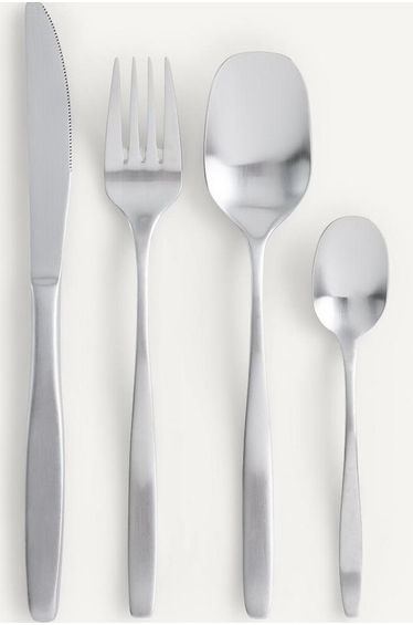 Athenas 16-Piece Cutlery Set in Matt Stainless Steel