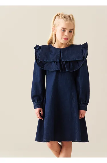 Paige Denim Collar Dress - Blue