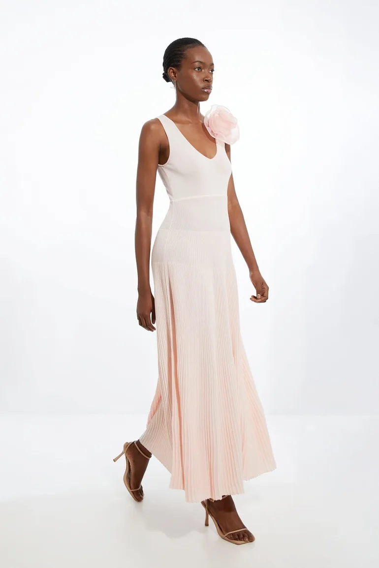 فستان ماكسي بكورسيج وردة - 3