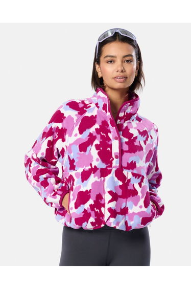 Snap Polar Fleece Pink Pop Print