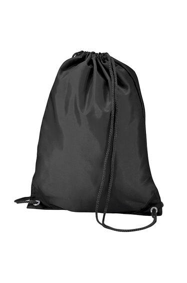 BagBase Budget Water Resistant Sports Gymsac Drawstring Bag (11 Litres) - Black