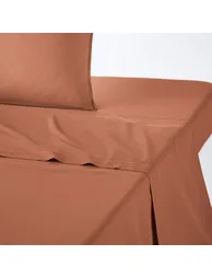 شرشف سرير قطن سادة - 1