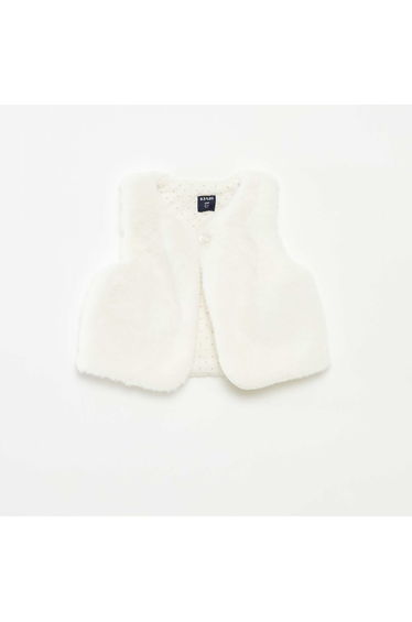 Faux fur gilet WHITE