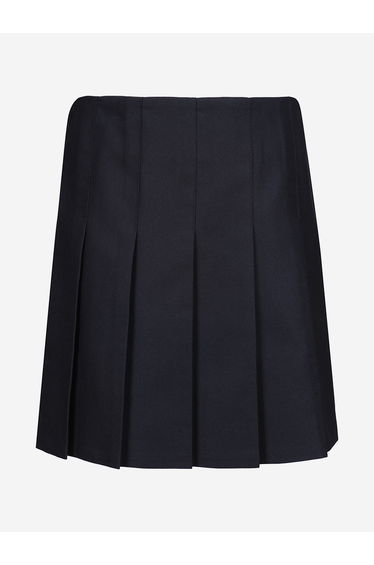 Zeco Girls School Junior Stitch Down Pleat Skirt in Navy