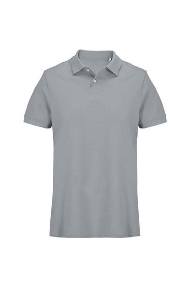 SOLS Pacific Pique Twin Needle Stitch Polo Shirt - Pure Grey