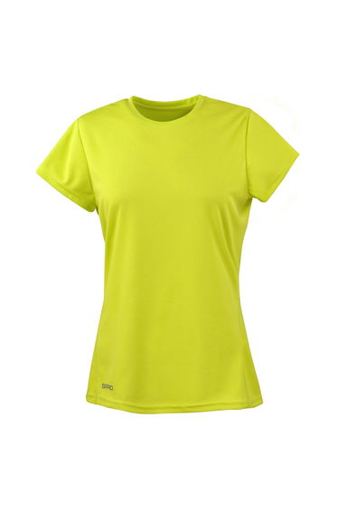 Spiro Womens/Ladies Quick Dry Short-Sleeved T-Shirt - Lime