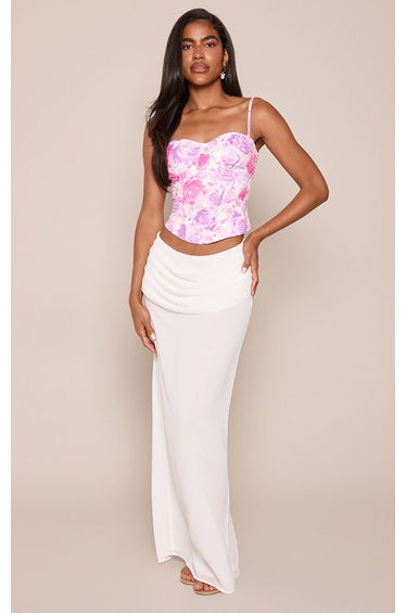 Purple Oversized Floral Corset