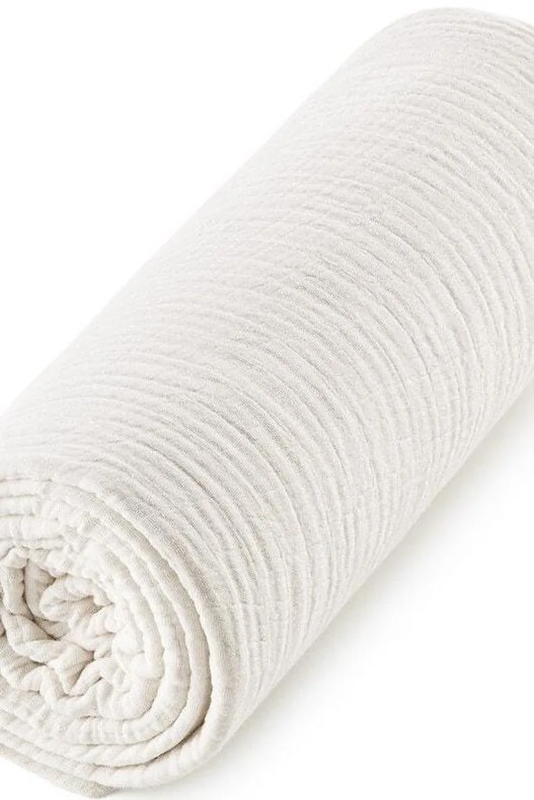 Yafa 100% Organic Cotton Muslin 200 Thread Count Fitted Sheet