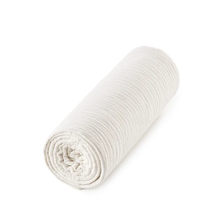Yafa 100% Organic Cotton Muslin 200 Thread Count Fitted Sheet - 2