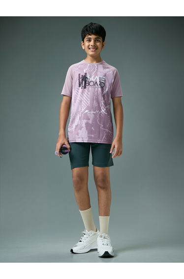 Boys Slim Fit Printed Sports T-Shirt