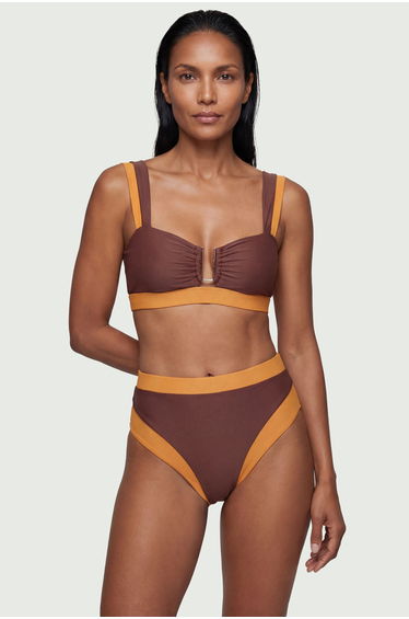 Contrast Trim Bikini Top