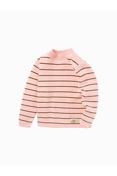 Girls' Striped Knitted Sweater