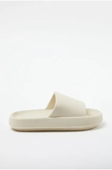 Beige Flatform Women's Pool Slippers