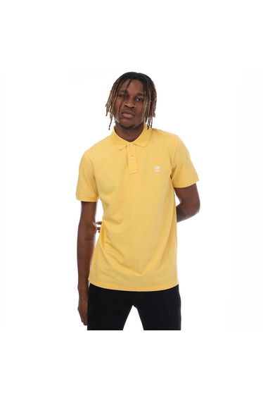 Timberland Mens Millers River Short-Sleeved Polo Shirt - Yellow