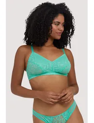 Emma Mint Green Lace Wireless Bra