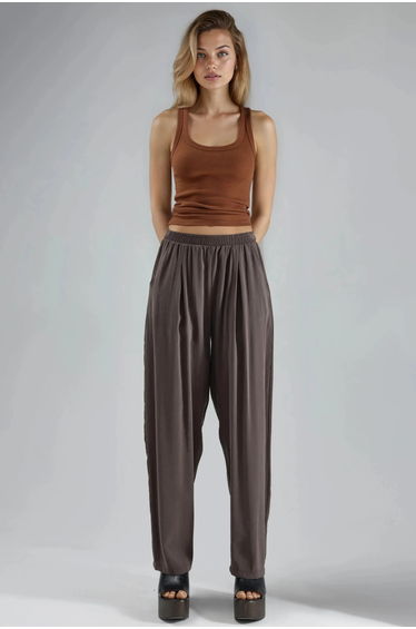 BUSEM Wide Leg Pleated Pants
