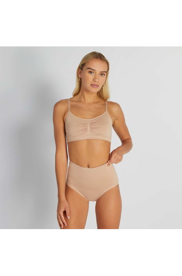 High-waisted control briefs PINK