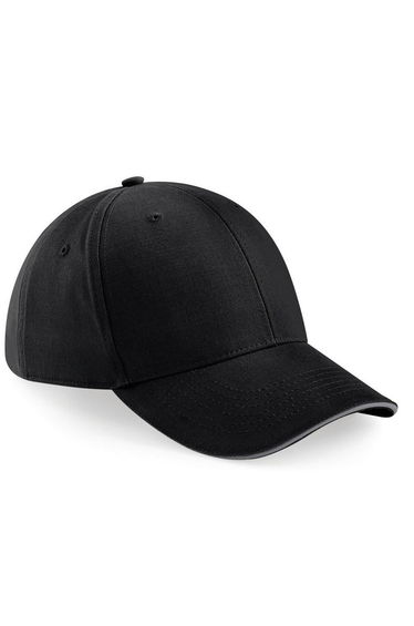 Beechfield Adults Unisex Athleisure Cotton Baseball Cap (Pack of 2) - Black/Graphite