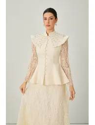 طقم سانفير باللون البيج - 4