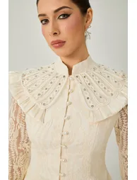 طقم سانفير باللون البيج - 6