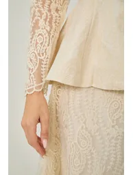 طقم سانفير باللون البيج - 7