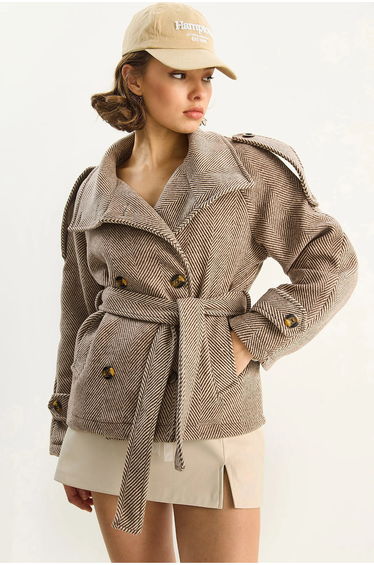 LUCCI Relaxed Fit Button Closure Jacket