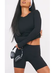 بلوزة رياضية قصيرة بأكمام طويلة  - 3