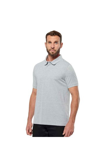 Kariban Mens Piqué Stud Front Polo Shirt - Oxford Grey