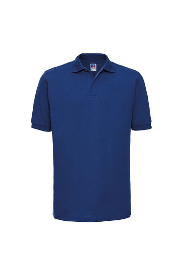 Russell Mens Ripple Collar & Cuff Short Sleeve Polo Shirt - Bright Royal