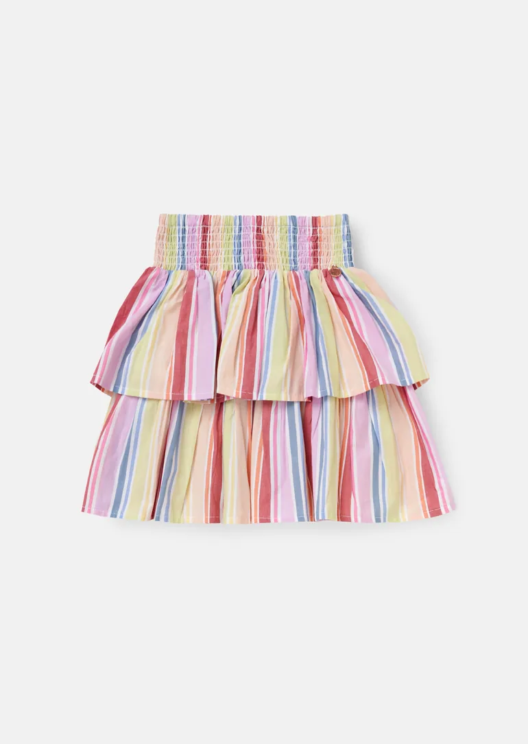 Faye Multi Stripe Tiered Skirt - 4