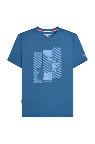 Lambretta Mens Scooter T-Shirt - Dark Blue